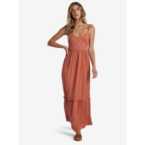 Roxy Women's Maxi Dress in Rust - Picture 1 of 6